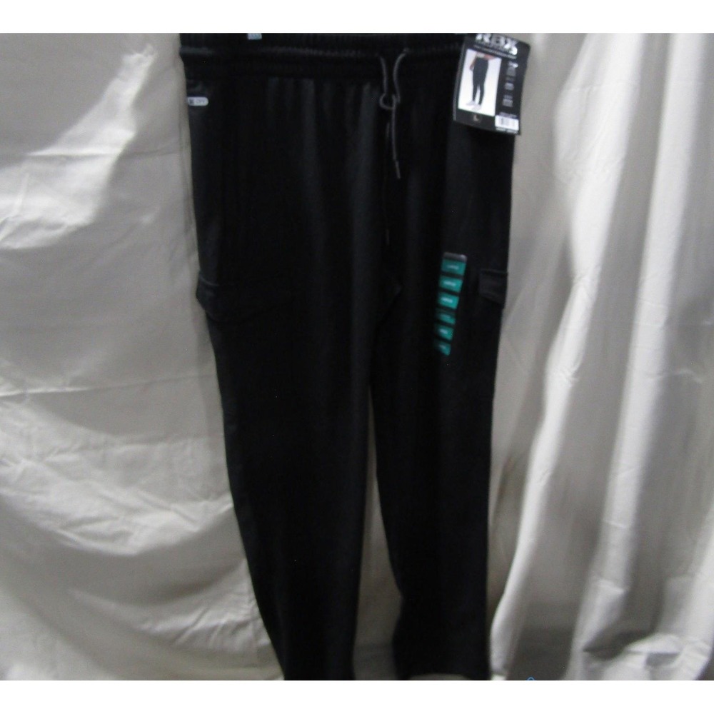 Reebok Men's Black Fleece Cargo Pants SZ  L‎ NWT